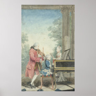Leopold Mozart en zijn kinderen Wolfgang Poster