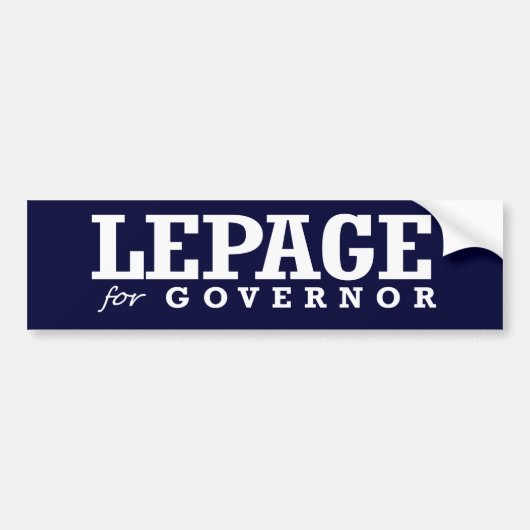 LEPAGE VOOR GOVERNOR 2014 BUMPERSTICKER (Voorkant)