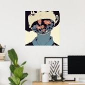 L'Épanouissement du Silence - Affiche d'Art Graphi (Bureau à domicile)