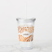 Lepard Print / Zebra Print Acryl Drinkbeker (Voorkant)