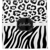 Lepard Print / Zebra Print Douchegordijn (Voorkant)