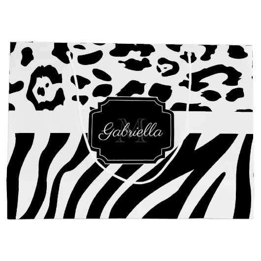 Lepard Print / Zebra Print Groot Cadeauzakje (Achterkant)