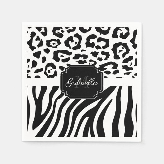Lepard Print / Zebra Print Servet (Voorkant)