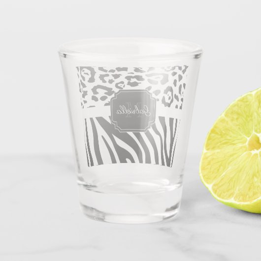 Lepard Print / Zebra Print Shot Glas (Achterkant)