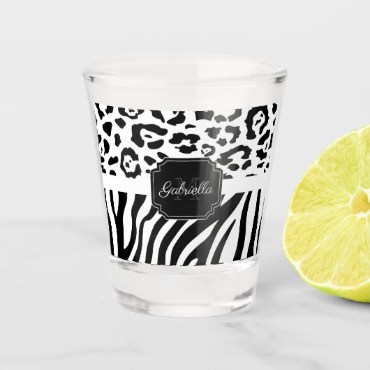 Lepard Print / Zebra Print Shot Glas (Voorkant)