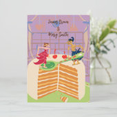 Lepel van liefde Neem de liefste beet bruiloft Kaart (Staand voorkant)