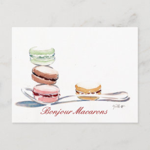 Lepel van Macarons Briefkaart