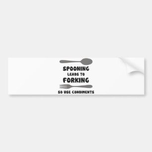Lepels Gebruiken Leidt Tot Vorken Gebruiken Met Co Bumpersticker