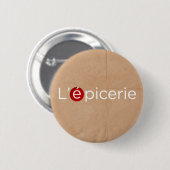 L'Épicerie Ronde Button 5,7 Cm (Voorkant /achterkant)