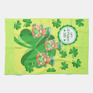 Lepingende Leprachauns. St. Pattys Day Theedoek