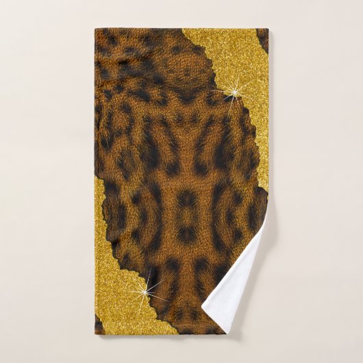 lepoardbedekking met strooisel bad handdoek (Handdoek)