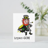Lepre-con Leprechaun Stealing Pot of Gold Briefkaart (Staand voorkant)