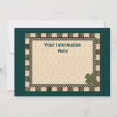 Leprechaun 2 Fête de la Saint Patrick Invitation (Dos)