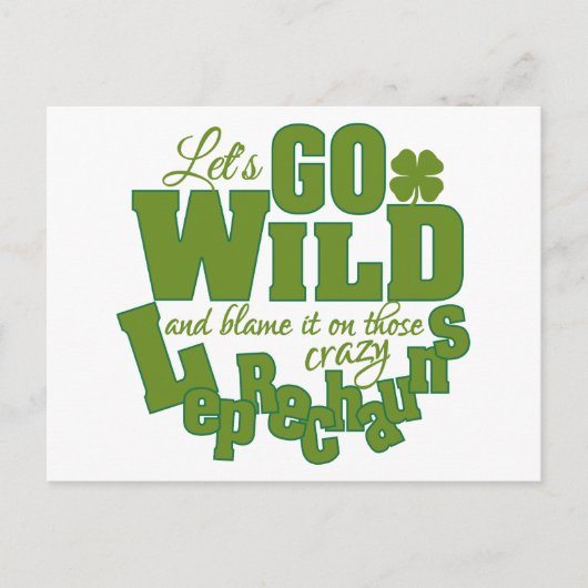 Leprechaun aangepaste briefkaart (Voorkant)