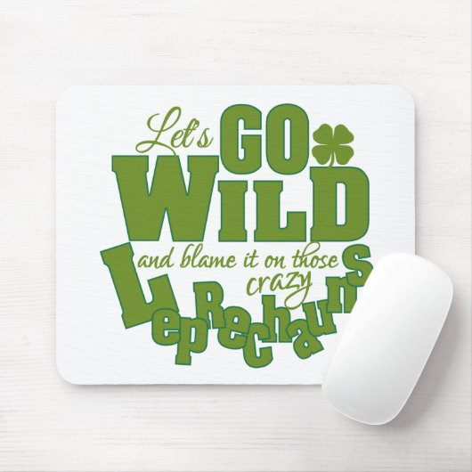 Leprechaun aangepaste mousepad muismat (Met muis)