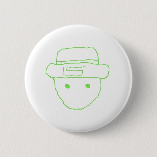 Leprechaun Amateur Sketch Ronde Button 5,7 Cm (Voorkant)