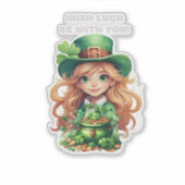 Leprechaun autocollant (Devant)