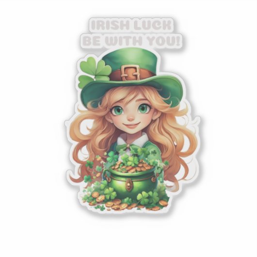 Leprechaun autocollant (Devant)