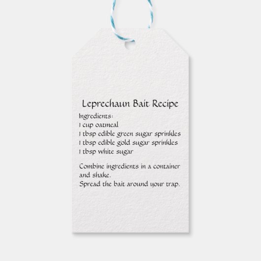 Leprechaun Bait Label Cadeaulabel (Achterkant)