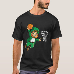 Leprechaun Basketball St Patricks Day-cadeaus voor T-shirt