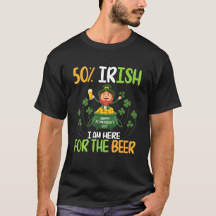 Leprechaun Beer Dance Gold 50% Iers voor T-shirt