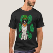 Leprechaun Border Collie St Patricks Day Shamrock T-shirt (Voorkant)