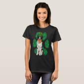 Leprechaun Border Collie St Patricks Day Shamrock T-shirt (Voorkant volledig)