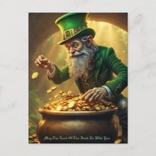 Leprechaun Briefkaart (Voorkant)