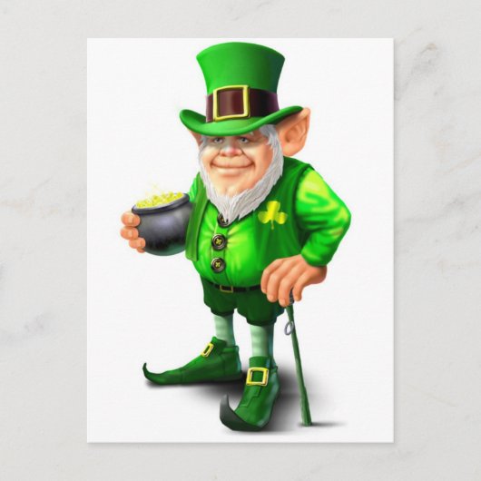 Leprechaun Briefkaart (Voorkant)