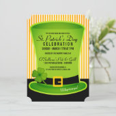 Leprechaun Casquette St. Patricks Invitations (Debout devant)