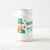 Leprechaun Clover Shamrock Patrick's Day Bierpul (Voorkant links)