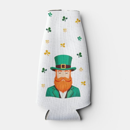 Leprechaun Clover Shamrock Patrick's Day Flesjeskoeler (Voorkant)