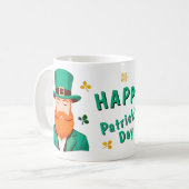 Leprechaun Clover Shamrock Patrick's Day Koffiemok (Voorkant links)