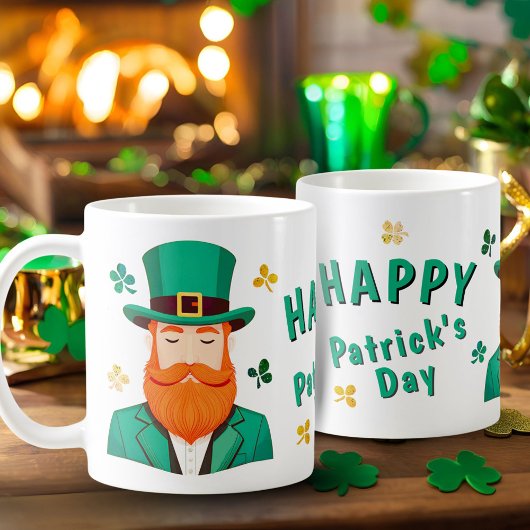 Leprechaun Clover Shamrock Patrick's Day Koffiemok