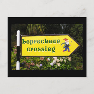 Leprechaun Crossing Briefkaart