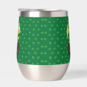Leprechaun de dessin dans une casserole d'or tenan (Droite)