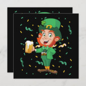 Leprechaun Drink Beer St. Patrick's Day (Voorkant / Achterkant)
