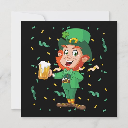 Leprechaun Drink Beer St. Patrick's Day (Voorkant)