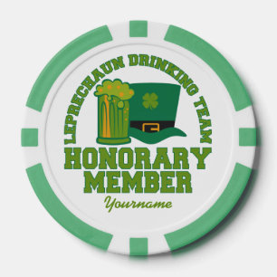 Leprechaun Drink Team op maat gemaakte poker chips