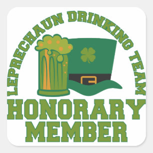 Leprechaun Drink Team stickers