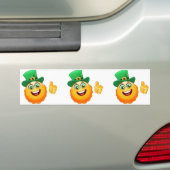 leprechaun emoji bumpersticker (Op auto)