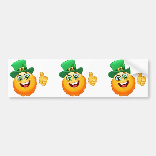 leprechaun emoji bumpersticker (Voorkant)