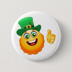 leprechaun emoji ronde button 5,7 cm