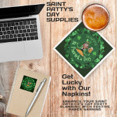 Leprechaun en Beer St. Patrick's papieren servette Servet