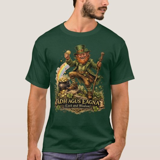 Leprechaun Folklore - Luck and Wisdom  T-shirt (Voorkant)