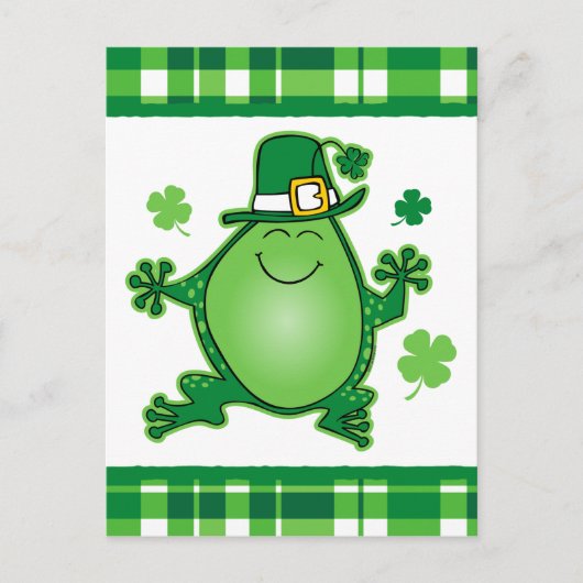 Leprechaun Frog Briefkaart (Voorkant)