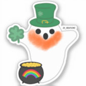 Leprechaun Ghost Sticker (Voorkant)