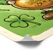 Leprechaun Gnome St. Patrick's Day Shamrock Poster (Coin)