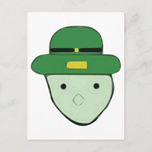 Leprechaun Green Colored Sketch Meme Briefkaart