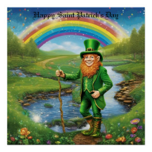 Leprechaun Groet Perfect Poster
